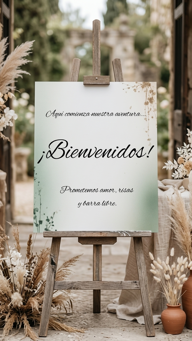 Cartel de bienvenida bodas | Colección botánica bodas | lámina o lienzo para bodas