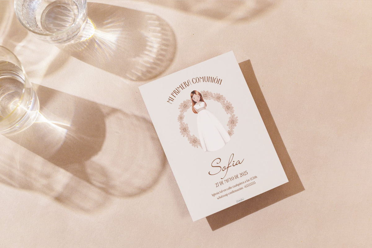 Invitaciones de Primera Comunión – Pack de 16, 24 y 32 unidades | Pack invitaciones personalizables