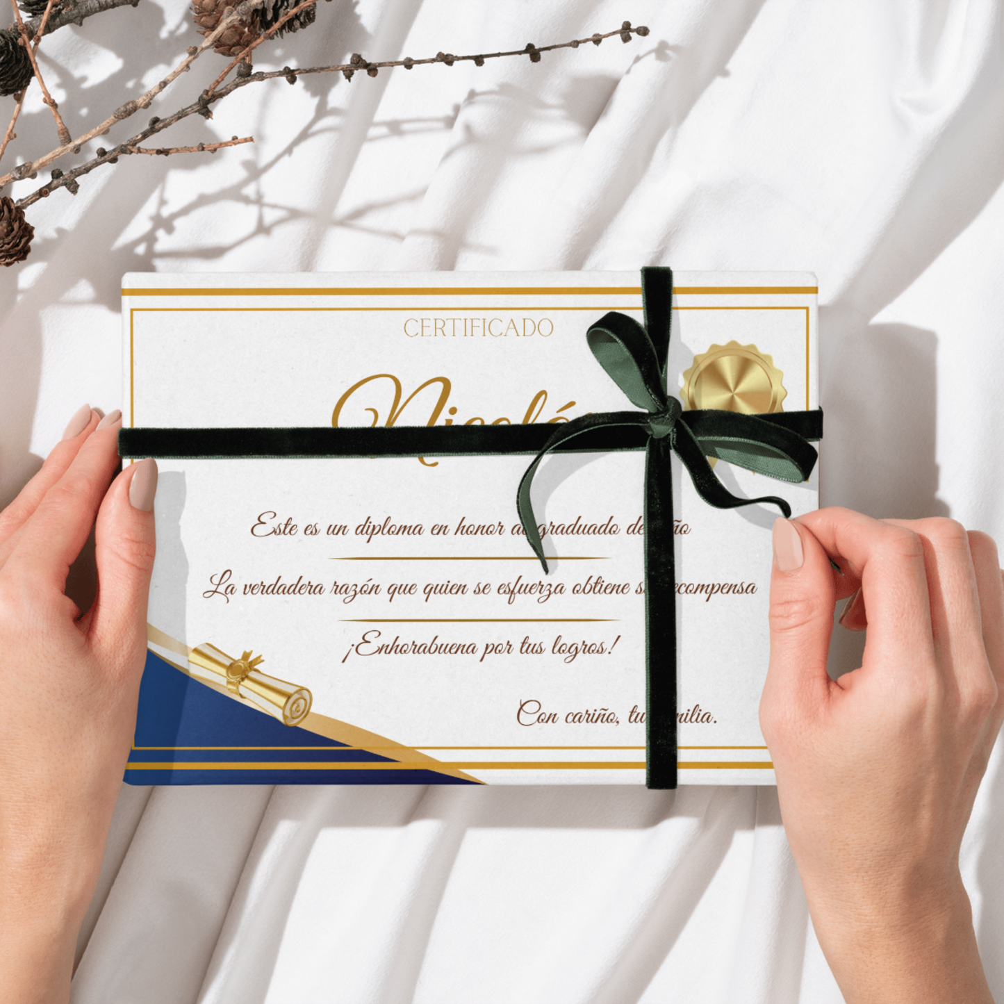 Pack 10 Diplomas en Blanco A4 Horizontal — Certificados para Rellenar | Fin de Curso