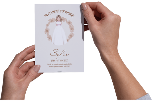 Invitaciones de Primera Comunión – Pack de 16, 24 y 32 unidades | Pack invitaciones personalizables