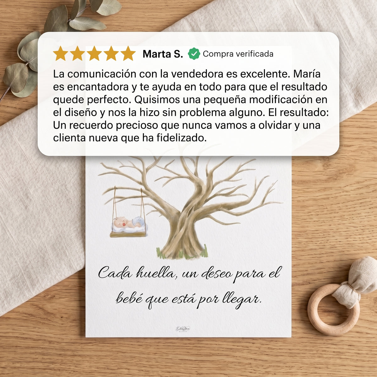árbol de huellas personalizable baby | Lámina a3 firmas | Alternativa al libro de firmas | Papelería de evento personalizada