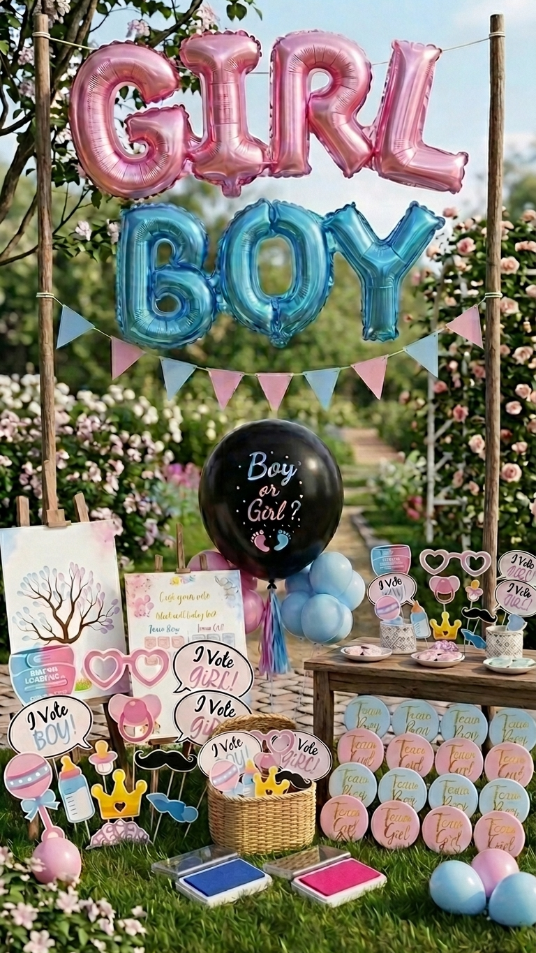 Pack Globos BOY & GIRL | 2 Globos Gigantes | Decoración Gender Reveal & Baby Shower