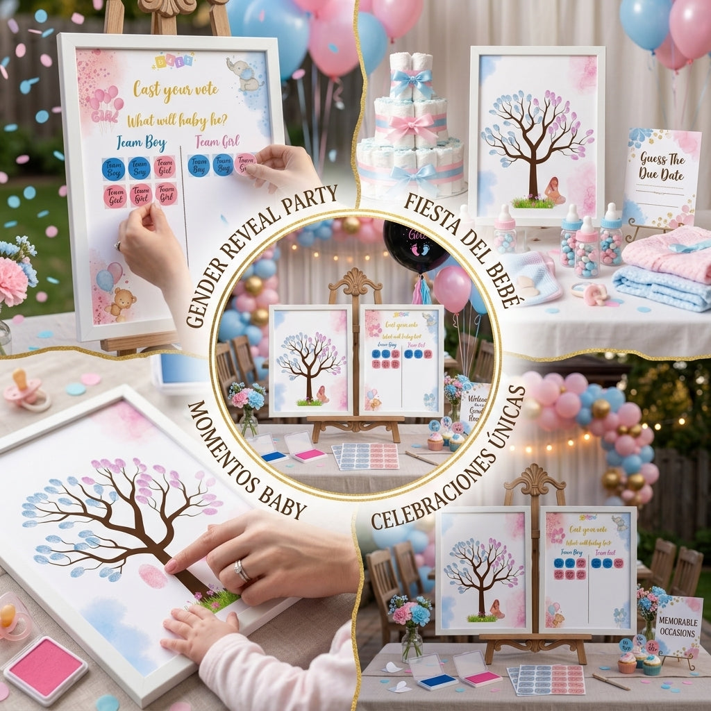 Pack Revelación de Género 149 Piezas para Fiesta Niño o Niña