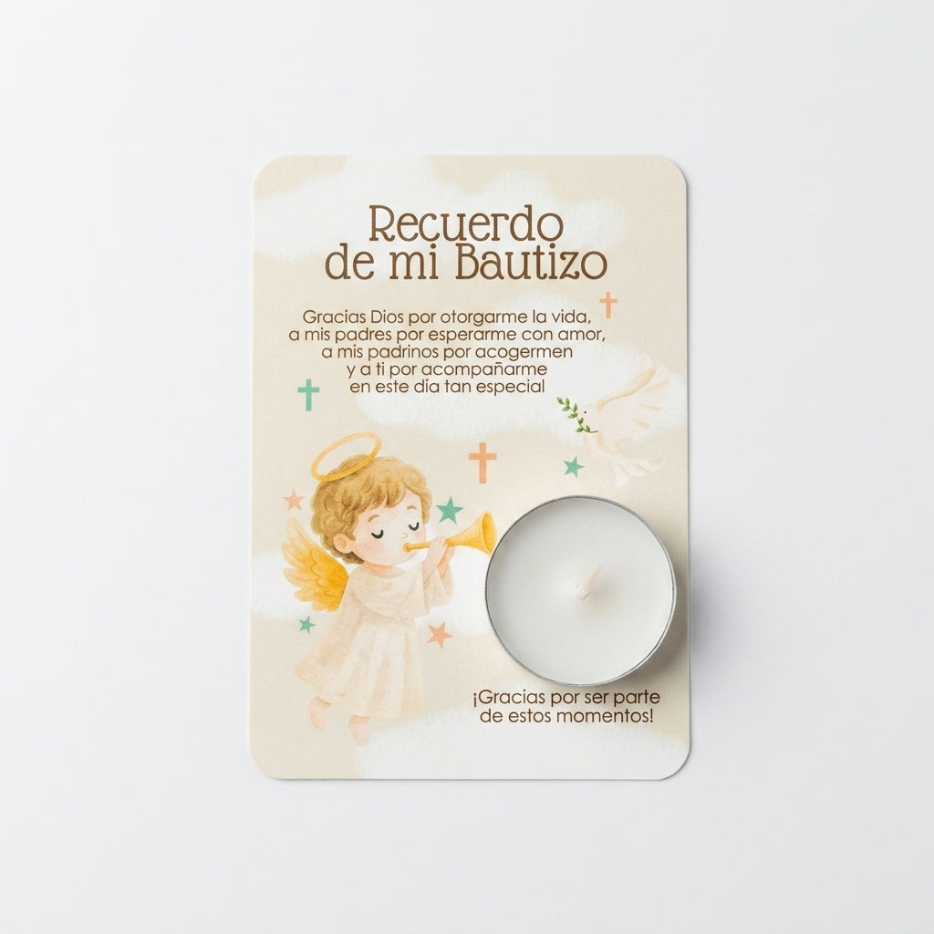 Recordatorio regalo para bautizo - Detalles invitados fiesta nacimiento del bebé