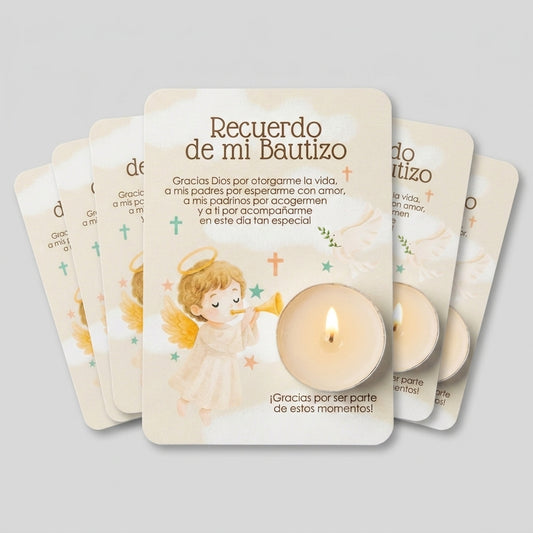 Recordatorio regalo para bautizo - Detalles invitados fiesta nacimiento del bebé