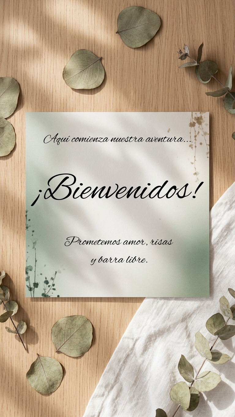 Cartel de bienvenida bodas | Colección botánica bodas | lámina o lienzo para bodas