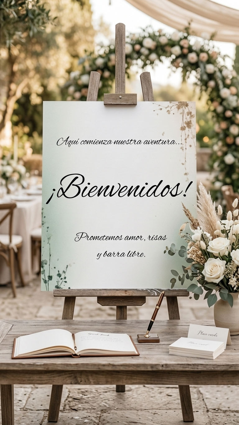 Cartel de bienvenida bodas | Colección botánica bodas | lámina o lienzo para bodas