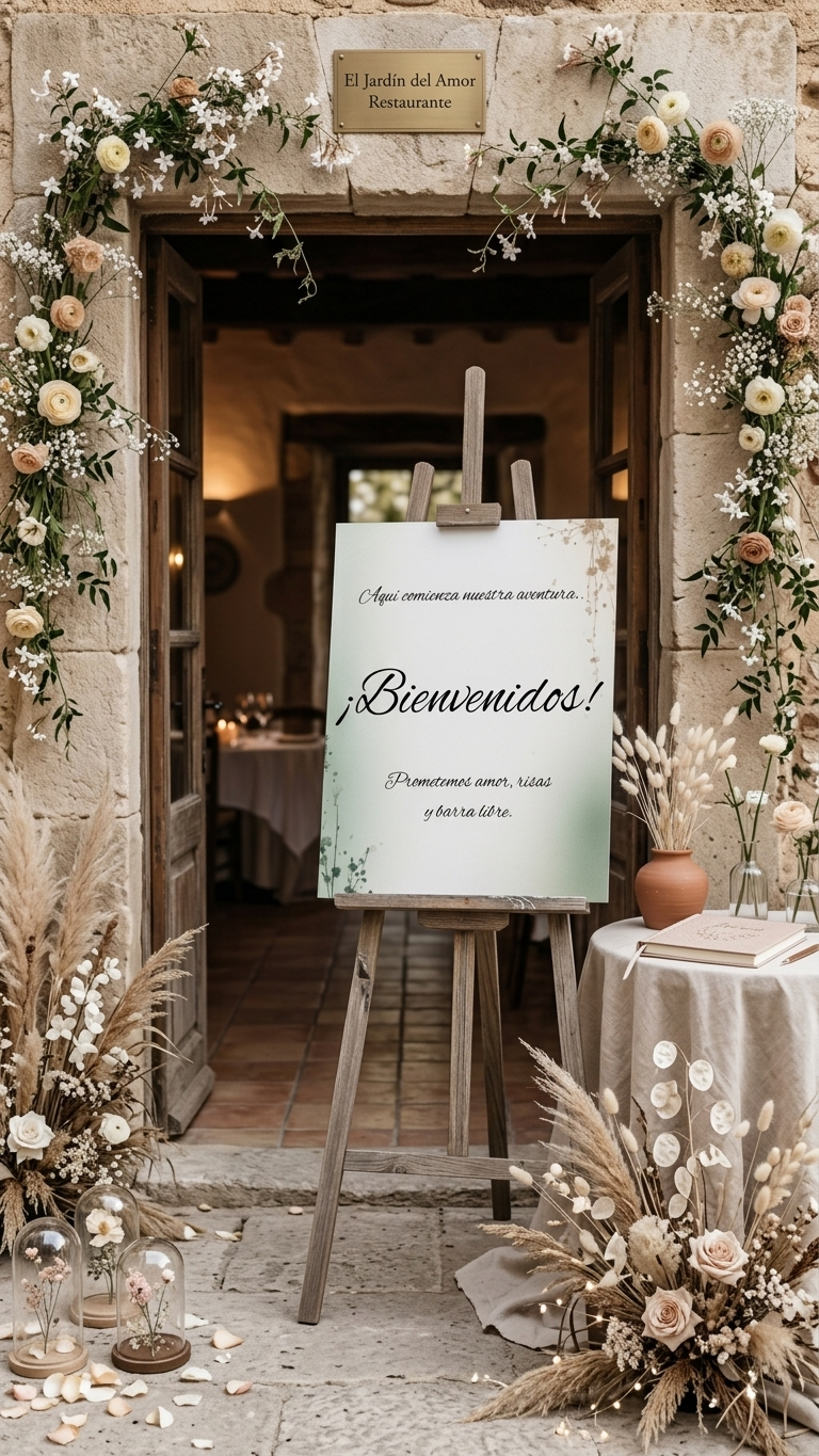Cartel de bienvenida bodas | Colección botánica bodas | lámina o lienzo para bodas